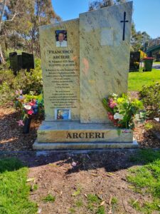 Lawn Base with 2 overlapping headstones